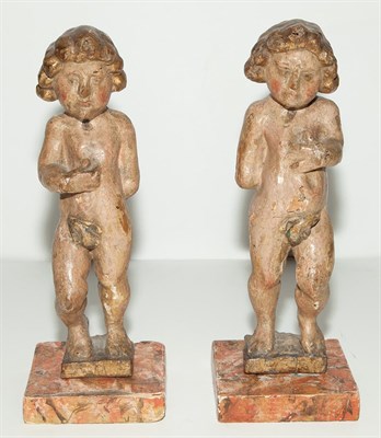 Lot 175 - Pair of Italian Painted and Parcel Gilt...