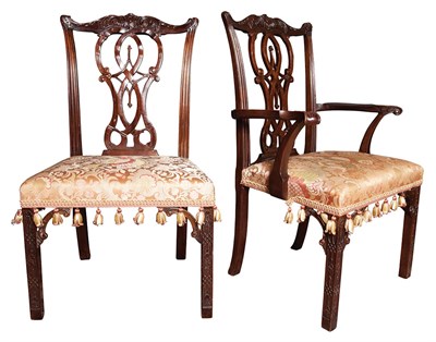 Lot 161 - Set of Sixteen George III Style Mahogany...
