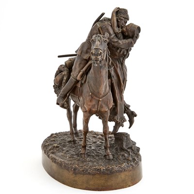 Lot 140 - Russian Bronze Group of The Cossack's Farewell...
