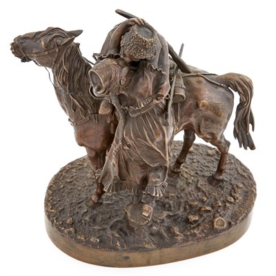 Lot 140 - Russian Bronze Group of The Cossack's Farewell...
