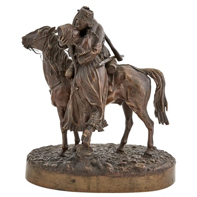 Lot 140 - Russian Bronze Group of The Cossack's Farewell...