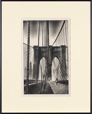 Lot 144 - Louis Lozowick (1892-1973) BROOKLYN BRIDGE...