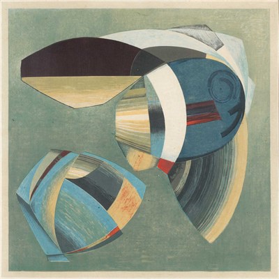 Lot 93 - John Ferren (1905-1970) SEA FORMS Color wood...