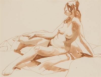 Lot 93 - Philip Pearlstein American, b. 1924 Nude, 1965...