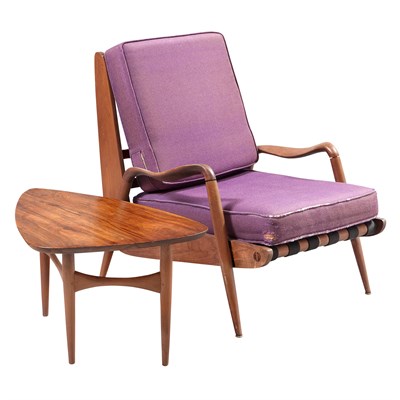 Lot 293 - Phillip Lloyd Powell Walnut Armchair and Side...