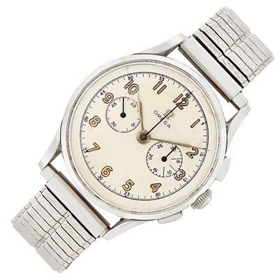 Lot 377 - Stainless Steel Chronograph Wristwach, Omega