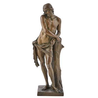 Lot 160 - Bronze Figure of Christ Signed michel-ange....