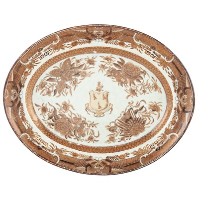 Lot 451 - Chinese Export Brown Fitzhugh Armorial...