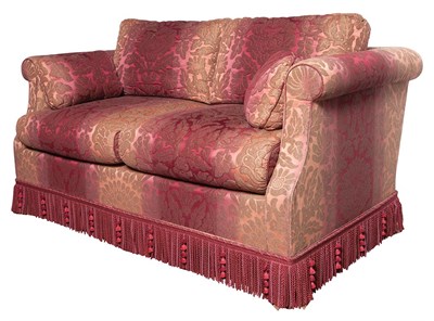 Lot 126 - Floral Upholstered Two-Seat Sofa Length 5 feet...