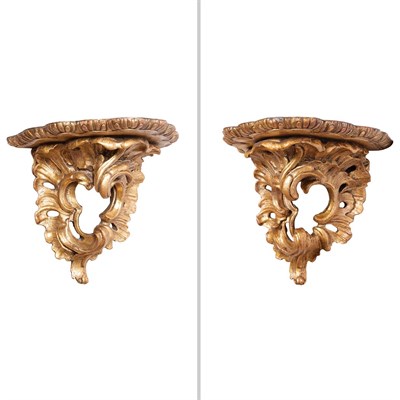 Lot 146 - Pair of Louis XV Style Giltwood Brackets