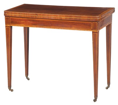 Lot 357 - George III Style Mahogany and Satinwood Inlaid...