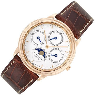 Lot 179 - Rose Gold 'Quantième Perpetual Calendar' Wristwatch, Audemars Piguet, Ref. 3538