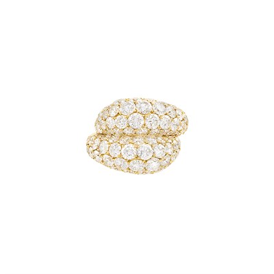 Lot 394 - Gold and Diamond 'Double Boule' Ring, Van Cleef & Arpels
