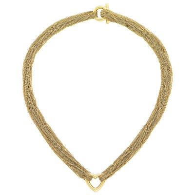 Lot 66 - Multistrand Gold Heart Necklace, Tiffany & Co.