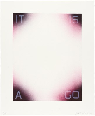 Lot 221 - Ed Ruscha IT IS A GO Color lithograph, 2009,...