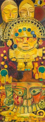 Lot 110 - Hunt Slonem American, b. 1951 Aztec, 1983...