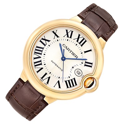 Lot 374 - Rose Gold and Sapphire 'Ballon Bleu de Cartier' Wristwatch, Cartier, Ref. 2999