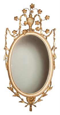 Lot 326 - George III Style Parcel Gilt and Painted Oval...