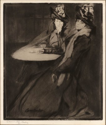 Lot 50 - Edgar Chahine (1874-1947) LA TERRASSE...