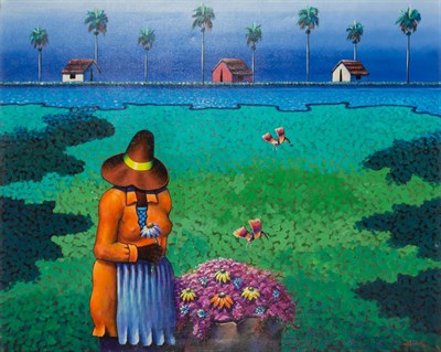 Lot 14 - Dionisio Blanco Dominican, b. 1953 Sembradores...