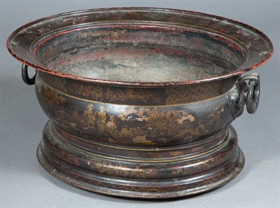 Lot 359 - George I Black-Japanned and Parcel-Gilt Copper...