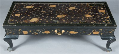 Lot 441 - Japanese Black Lacquer and Parcel-Gilt Panel...