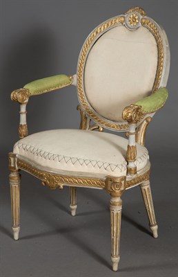 Lot 590 - Set of Twelve Italian Neoclassical Painted and...