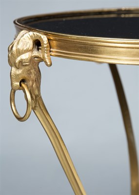 Lot 574 - Pair of Louis XVI Style Gilt-Metal and Black...