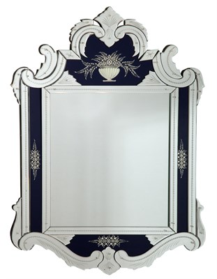 Lot 406 - Venetian Style Cobalt Blue and Colorless Glass...