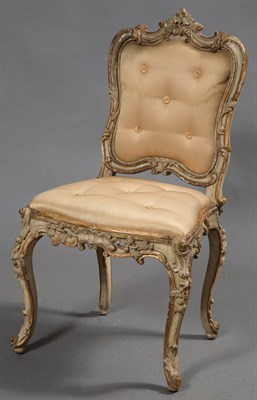 Lot 576 - Set of Six Continental Rococo Painted and...