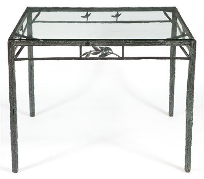 Lot 352 - Louis Cane Patinated-Bronze and Glass Table à...