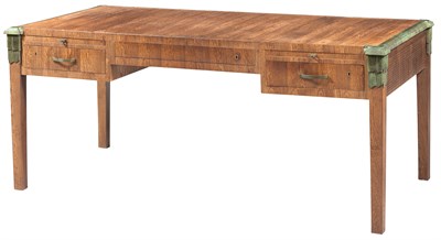 Lot 346 - Louis Cane Patinated-Bronze Mounted Oak Desk...