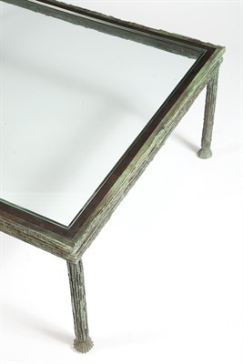 Lot 348 - Louis Cane Patinated-Bronze and Glass Low...