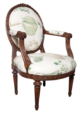 Lot 174 - Louis XVI Style Carved and Dark Stained Wood...