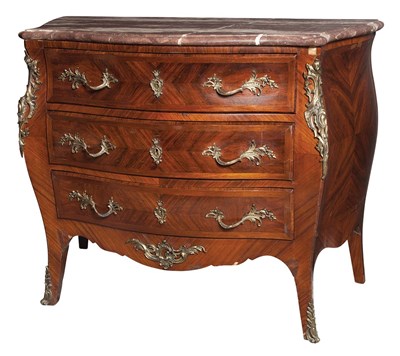 Lot 179 - Louis XV Style Marble Top Metal Mounted...