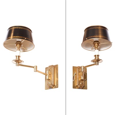 Lot 154 - Pair of Louis XVI Style Brass Finish Metal...