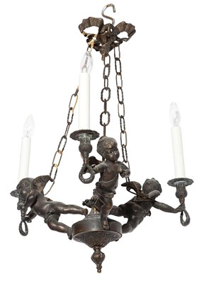 Lot 136 - Louis XVI Style Dark Patinated-Metal Figural...