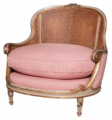 Lot 178 - Louis XVI Style Parcel Gilt and Gray Painted...