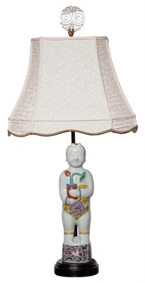 Lot 187 - Chinese Famille Rose Porcelain Figure of a Boy,...