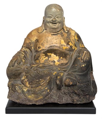 Lot 184 - Chinese Gilt Composition Figure of a Seated...