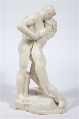 Lot 339 - German Marble Group of an Embracing Nude...