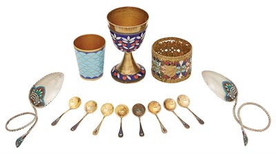 Lot 268 - Group of Soviet and Continental Enameled...