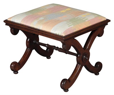 Lot 224 - Victorian Mahogany X-Form Stool