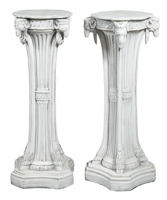 Lot 238 - Pair of Neoclassical Style White Painted...