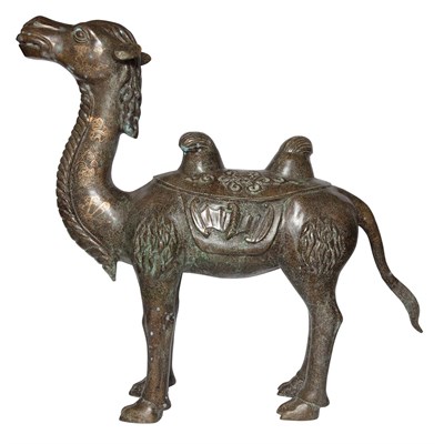 Lot 215 - Asian Metal Figure of a Camel Height 30 inches,...
