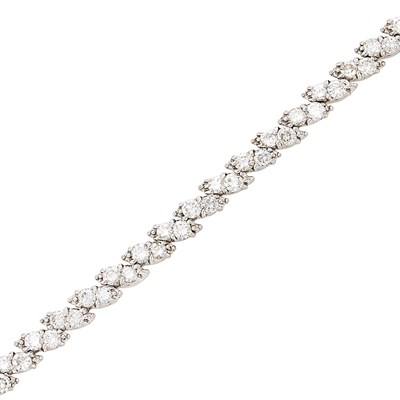 Lot 473 - White Gold and Diamond Bracelet