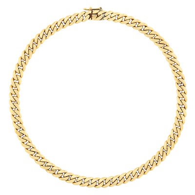 Lot 107 - Gold Curb Link Necklace