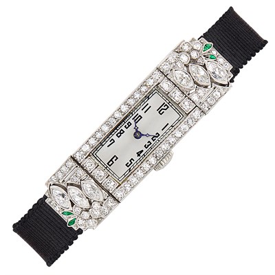 Lot 149 - Platinum and Diamond Wristwatch, Audemars Piguet