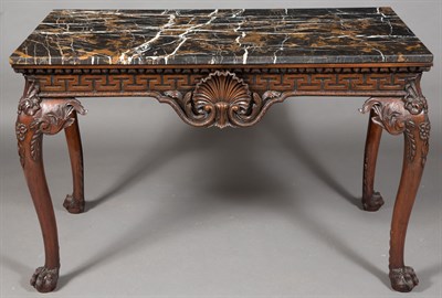Lot 360 - George II Style Mahogany Marble Top Table in...