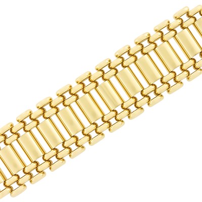 Lot 121 - Wide Gold Bracelet, M.G. Mossalone